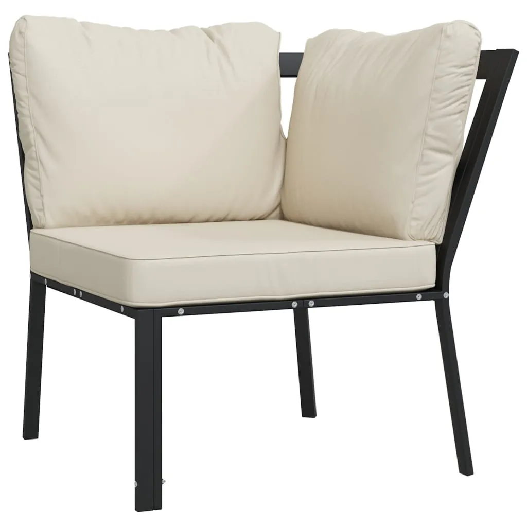 Stylischer Gartenstuhl 76 x 76 x 79 cm in Schwarz und Sand