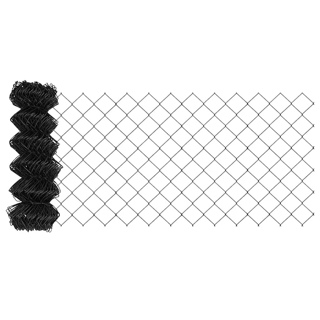 Zaunpfosten-Set Stahl PVC 1000x3,2x60 cm Grau