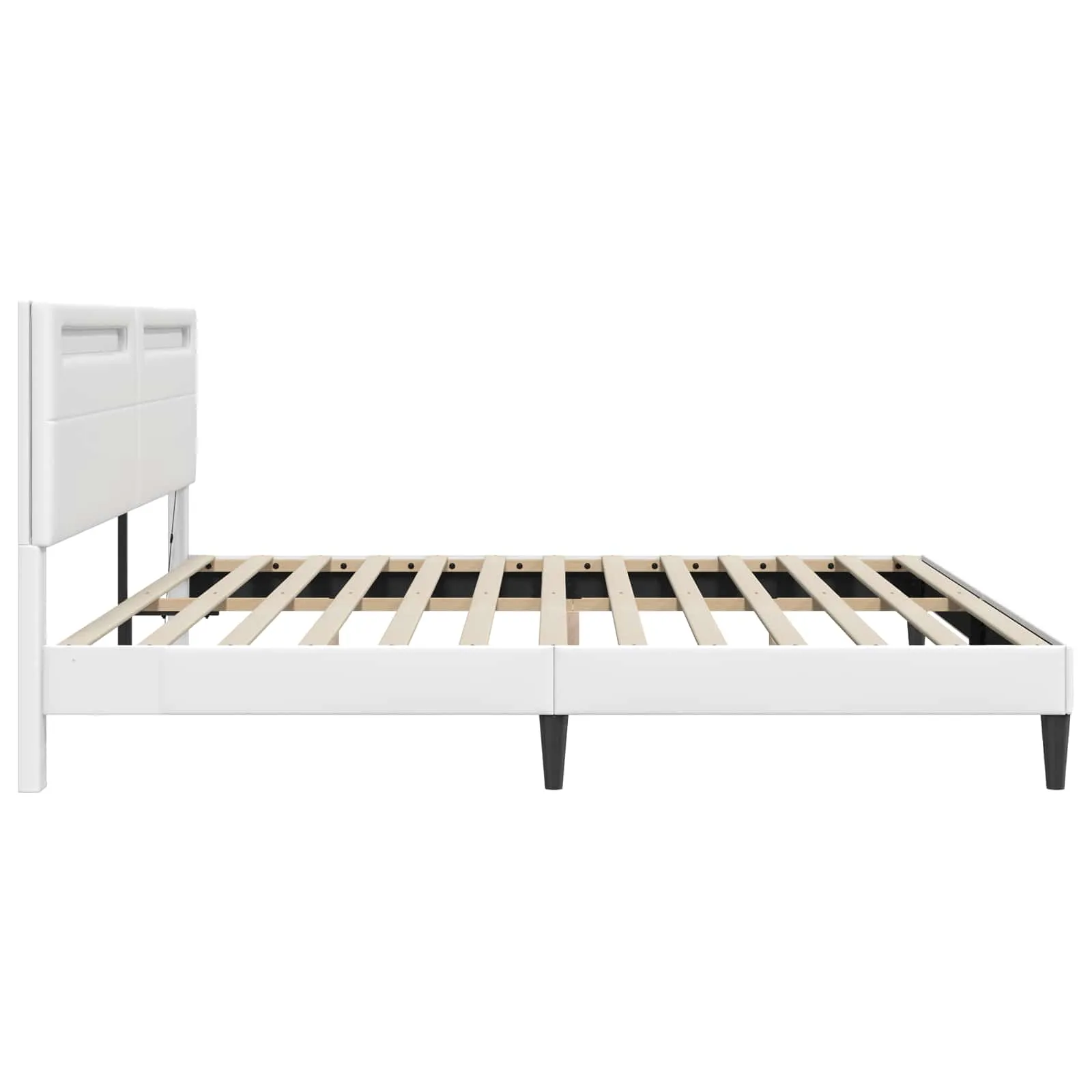 Bettrahmen Massivholz 200x200 cm Weiß
