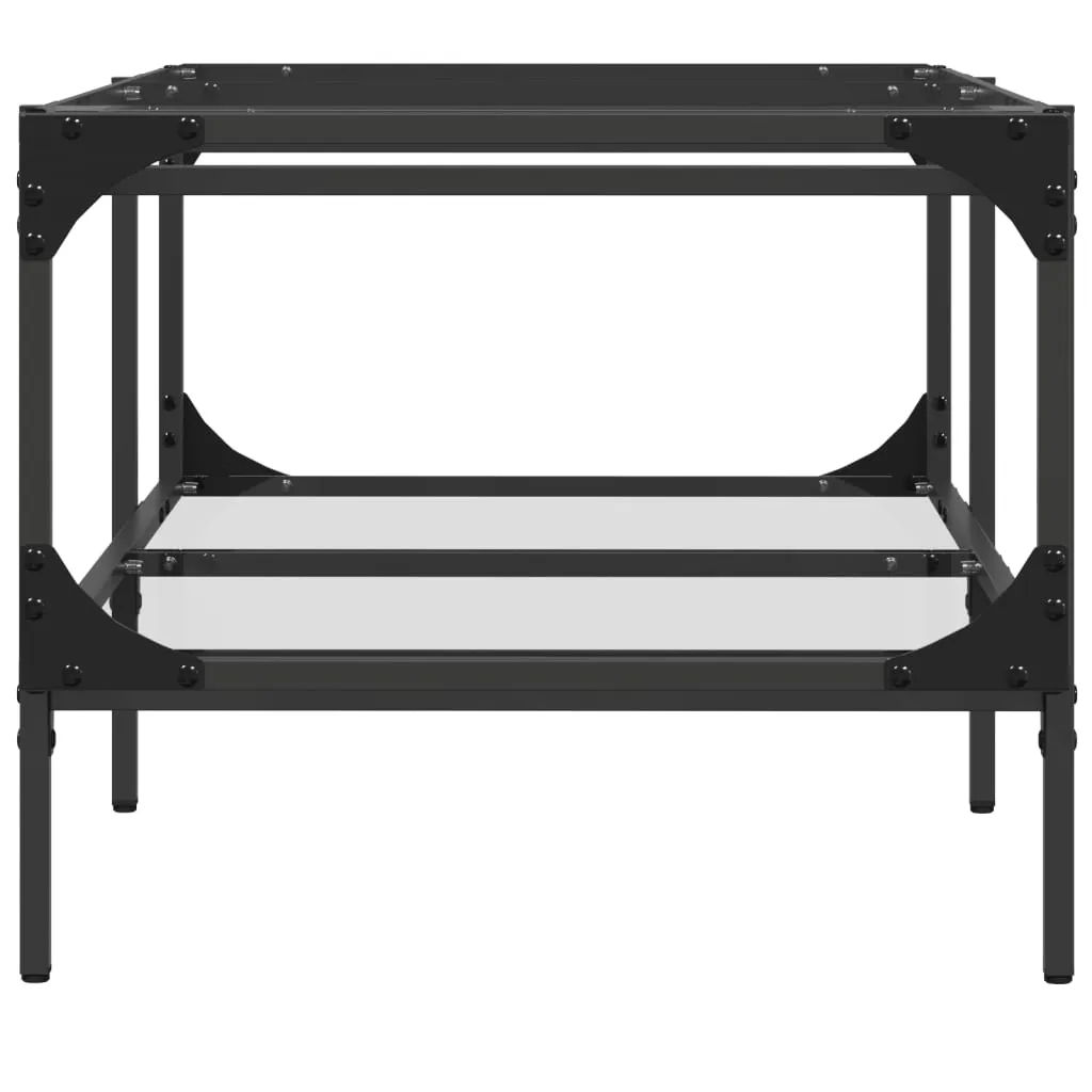 Moderner Couchtisch 98,5x50x45 cm mit transparentem Glas
