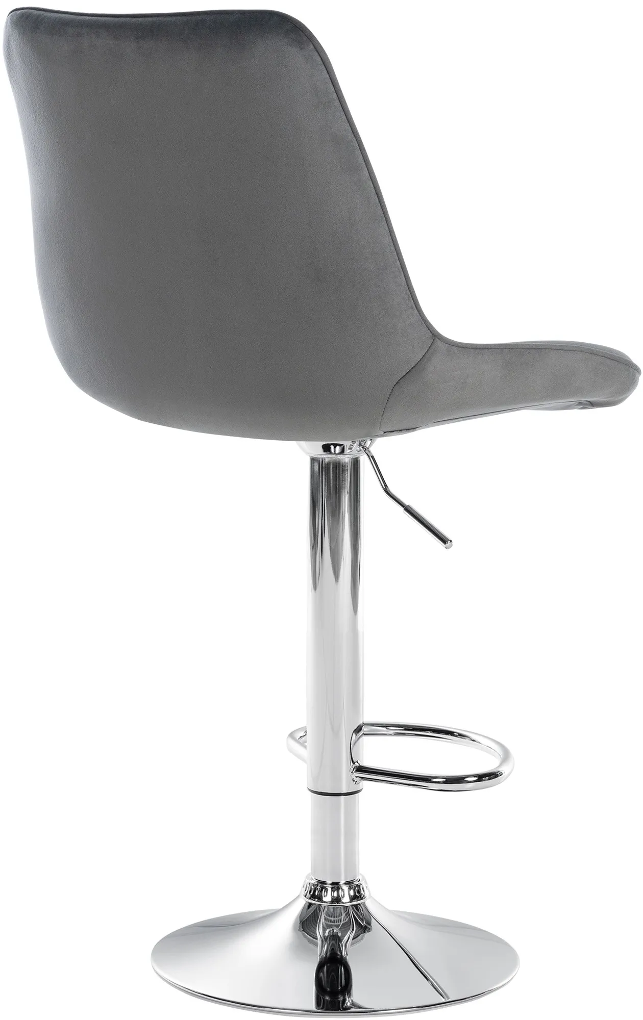 Barhocker Toni Samt 91-112x49.5x50 cm dunkelgrau