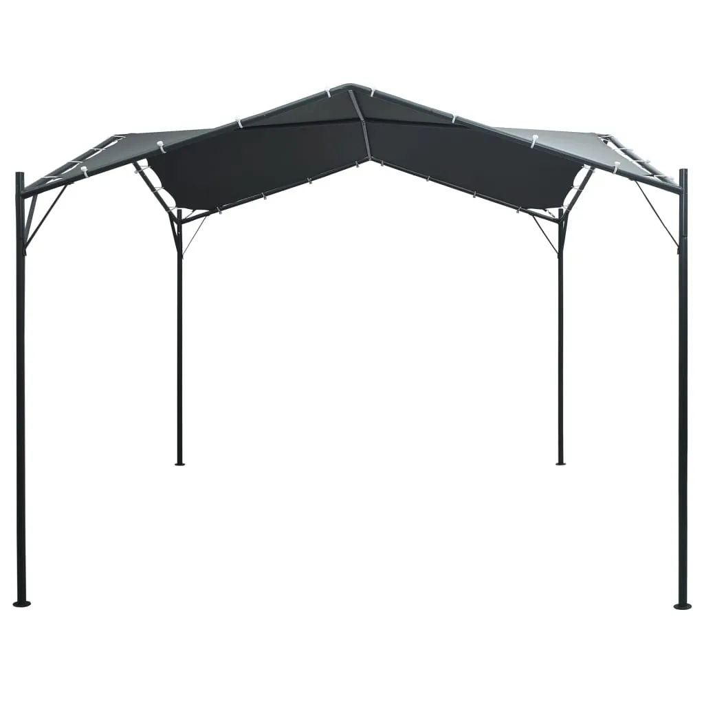 Großer Pavillon 3x3x2,6 m Anthrazit mit Stahlrahmen und Oxfordgewebe