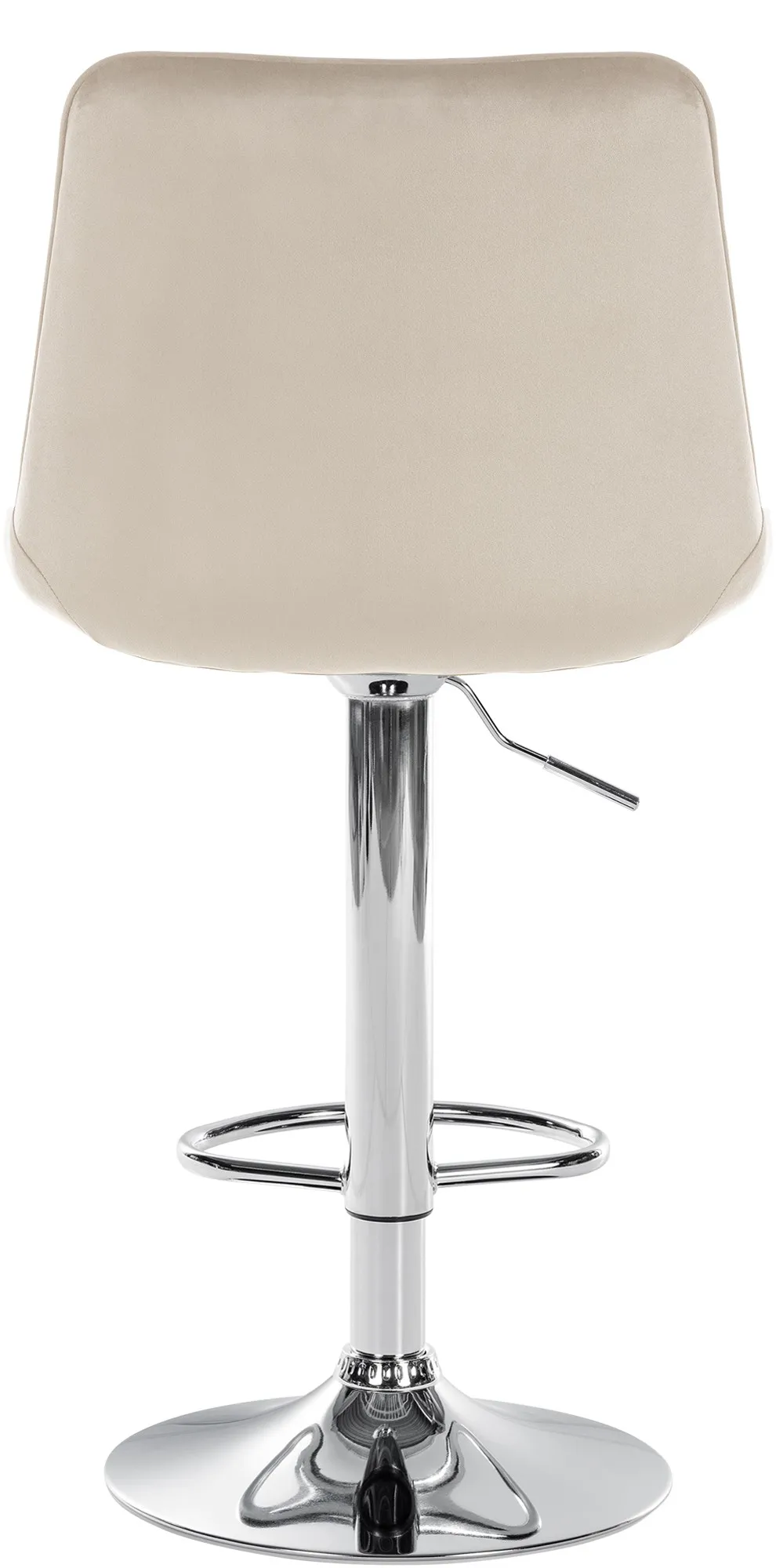 Barhocker Toni Samt 91-112x49.5x50 cm Creme