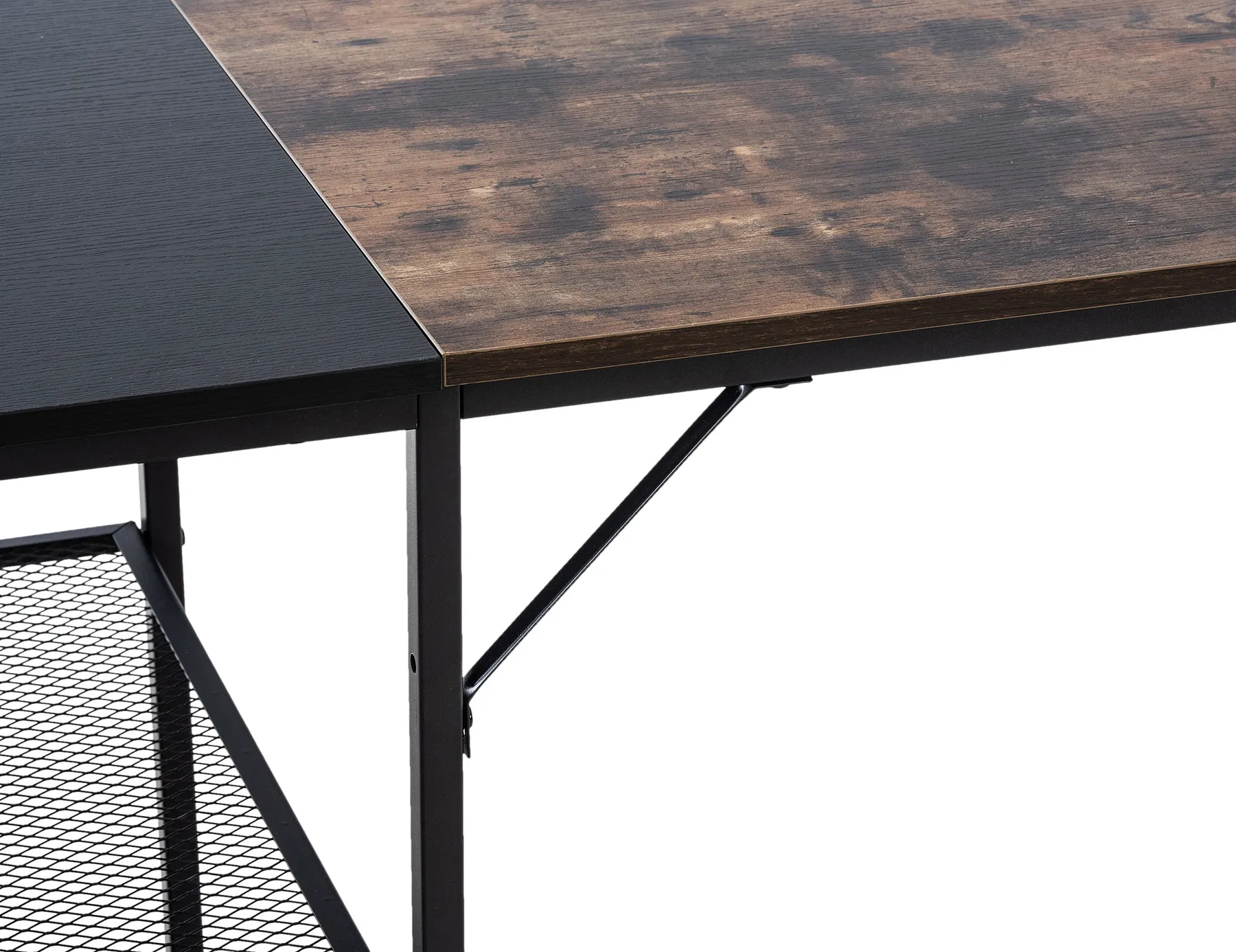 Schreibtisch Oviedo 120x60 cm schwarz/braun