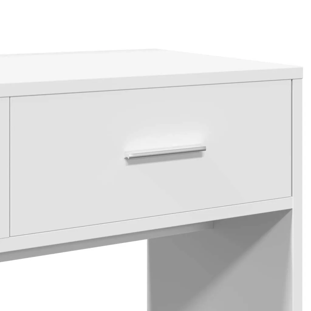 Schminktisch Weiß 80 x 39 x 80 cm aus Holzwerkstoff mit Spiegel
