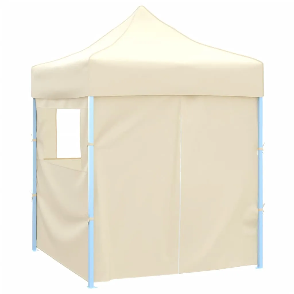 Faltbares Partyzelt 2x2x3,15 m Creme mit UV- und Wasserbeständigem Dach