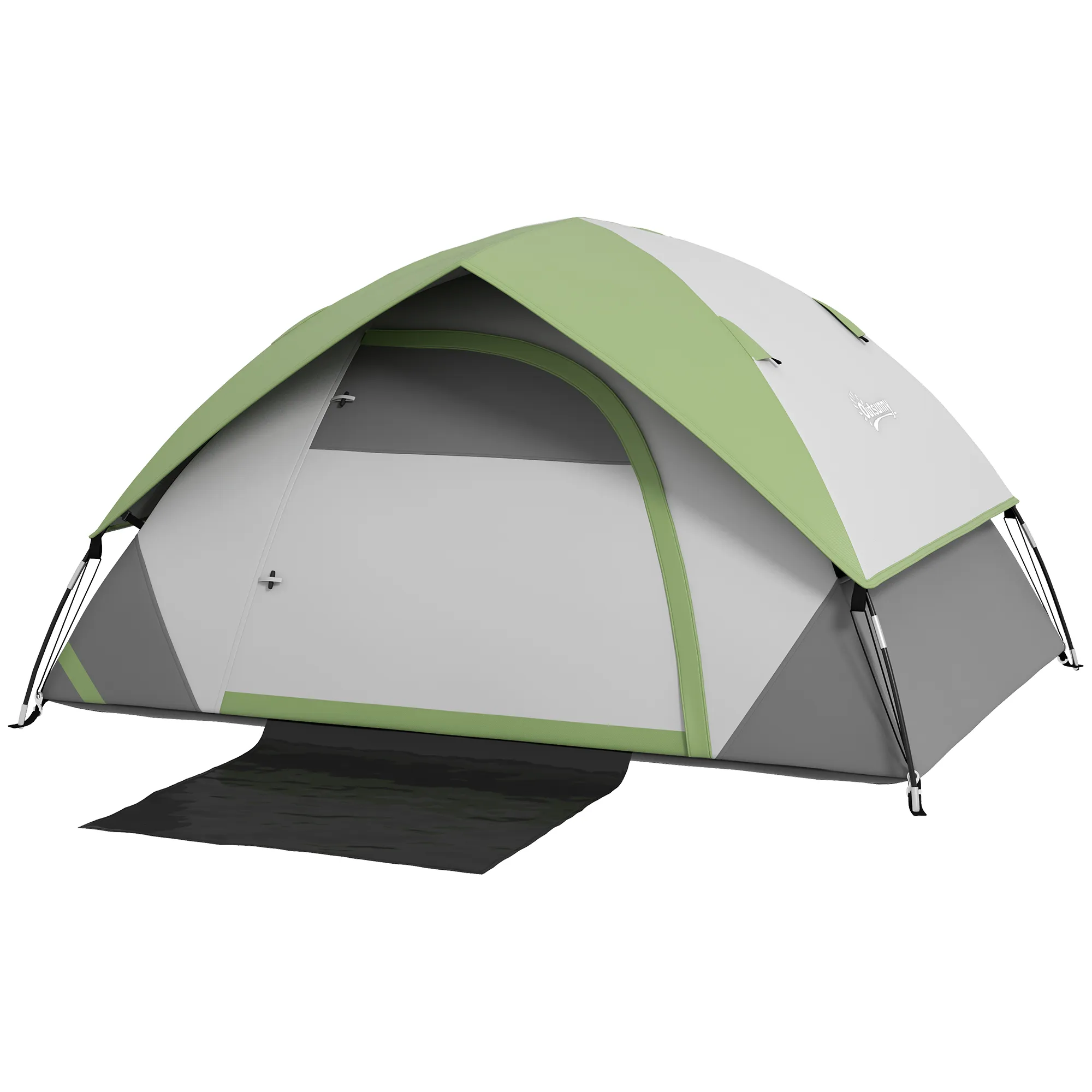 Campingzelt 2 Personen 210x150x110 cm Grün