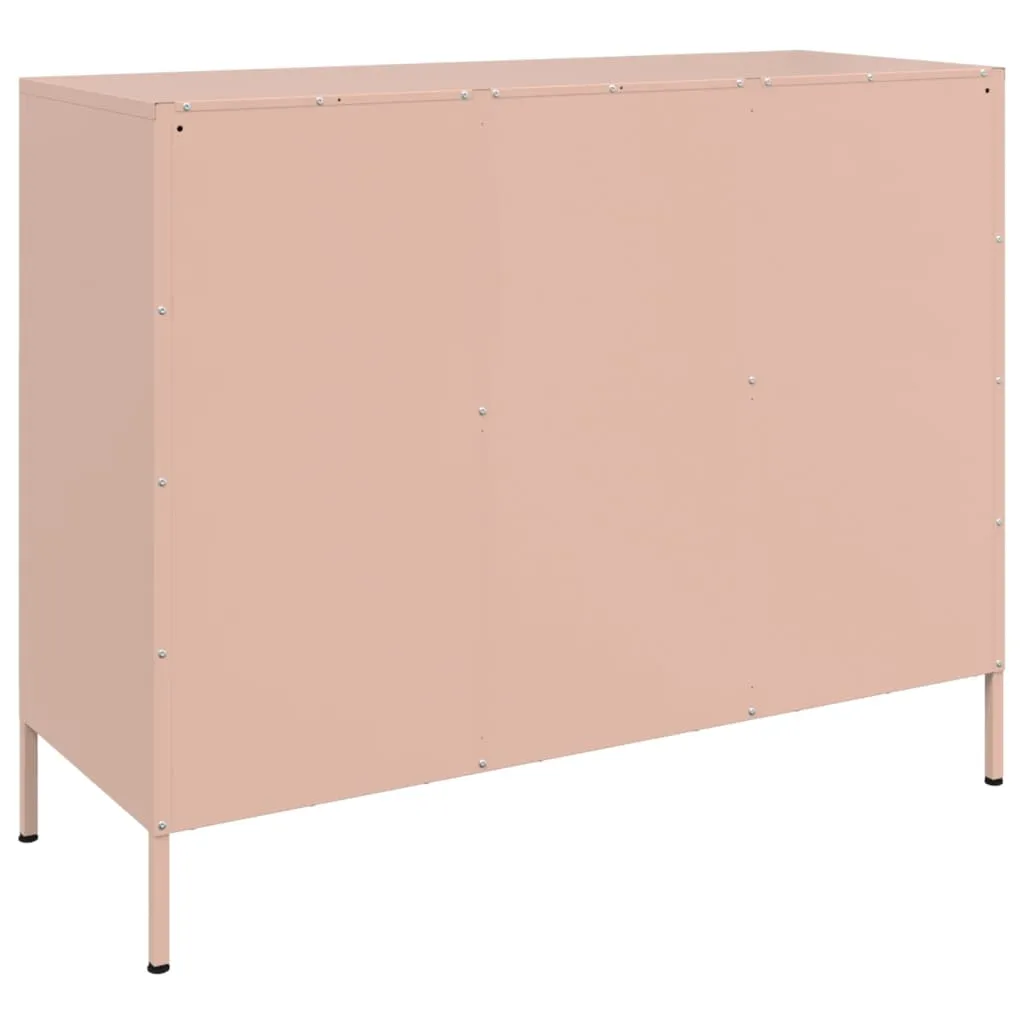 Robustes Sideboard 100,5 x 39 x 79 cm in Rosa