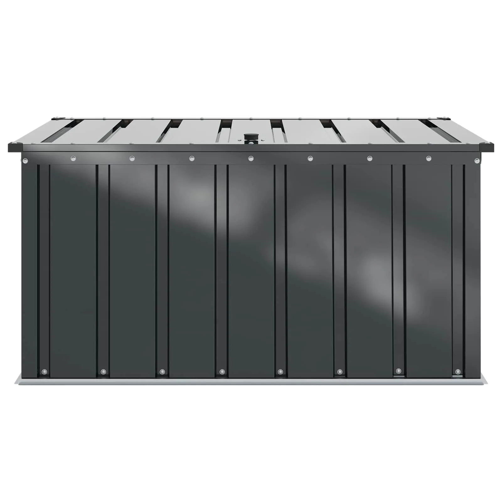 Schwarze Gartenlagerbox aus Stahl 101 x 56,5 x 50 cm