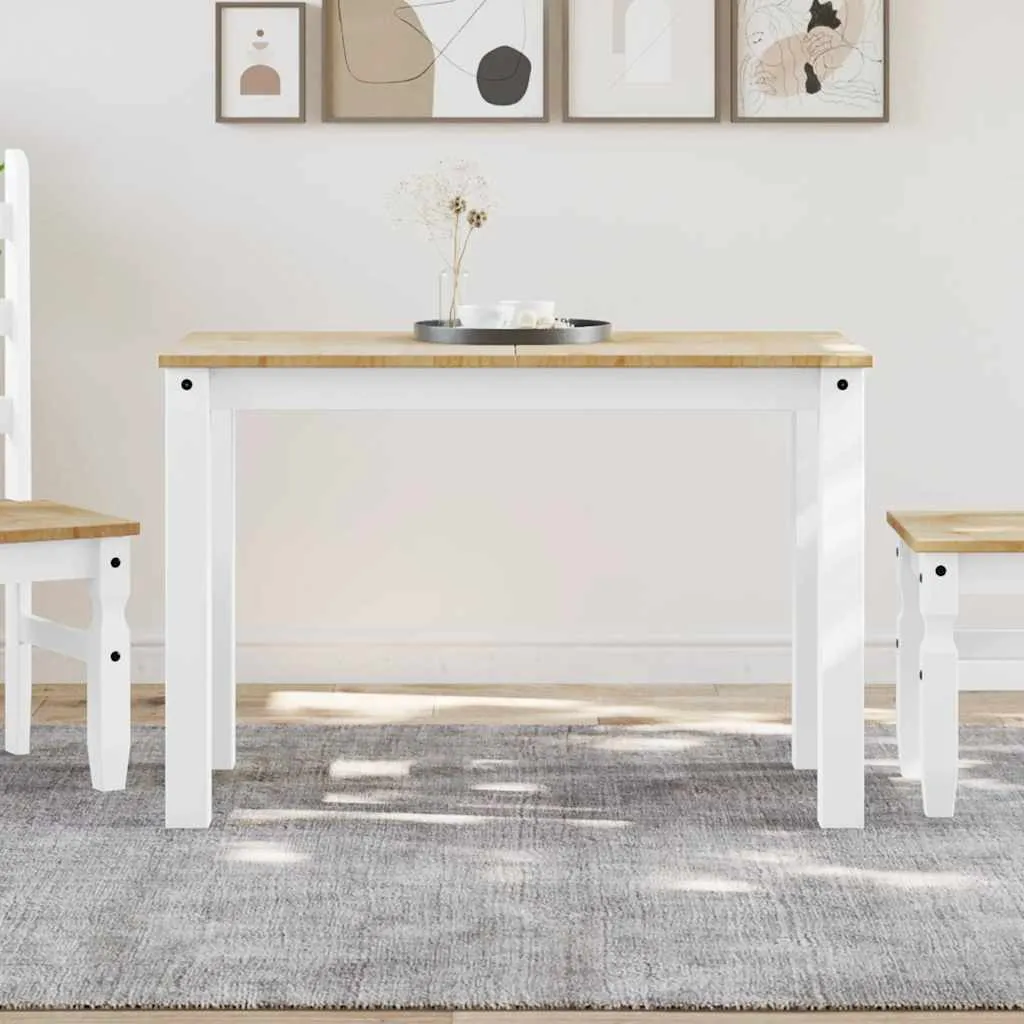 Esstisch Massivholz Weiß 112 x 60 x 75 cm