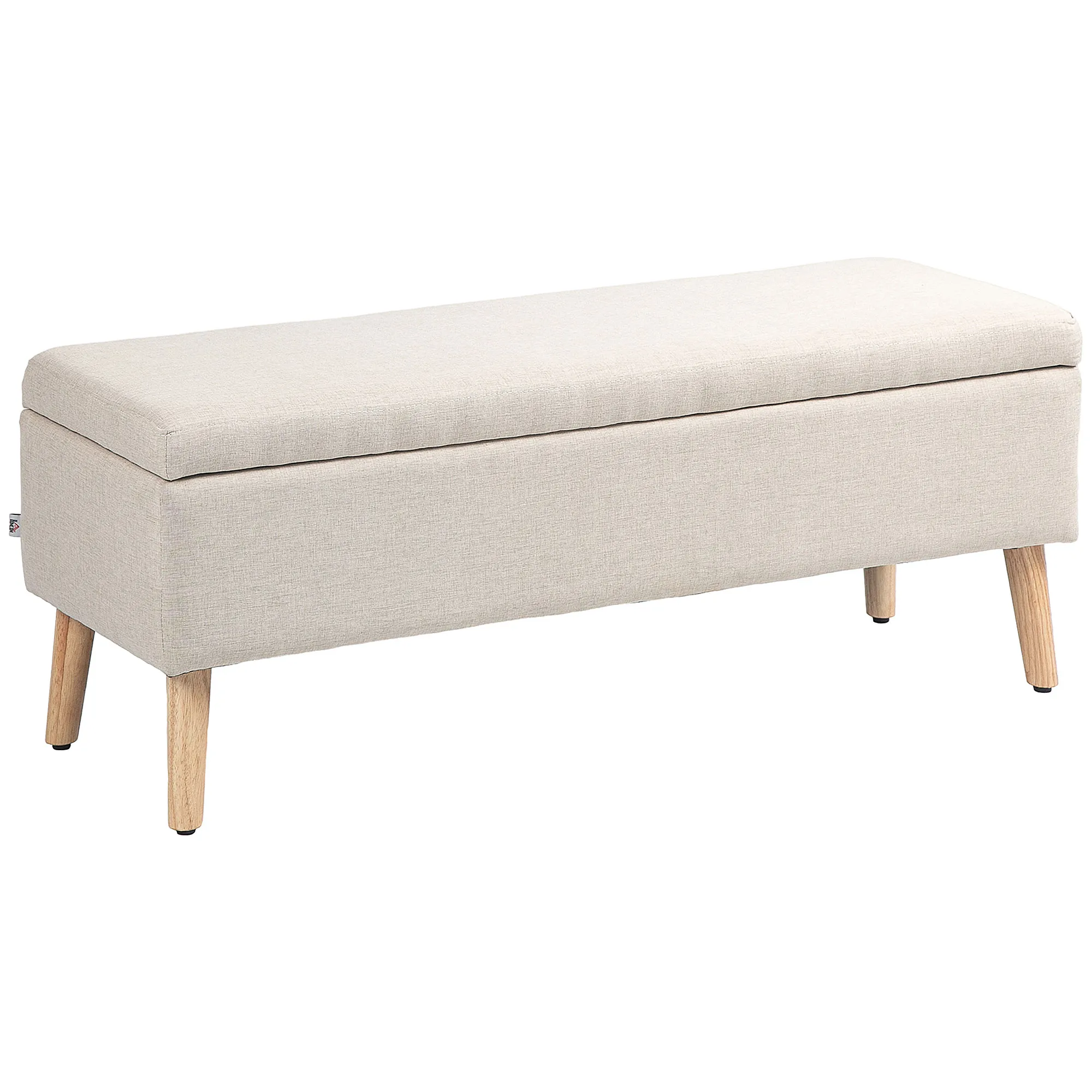 Elegante Sitzbank Beige 110B x 39T x 45H cm mit Stauraum