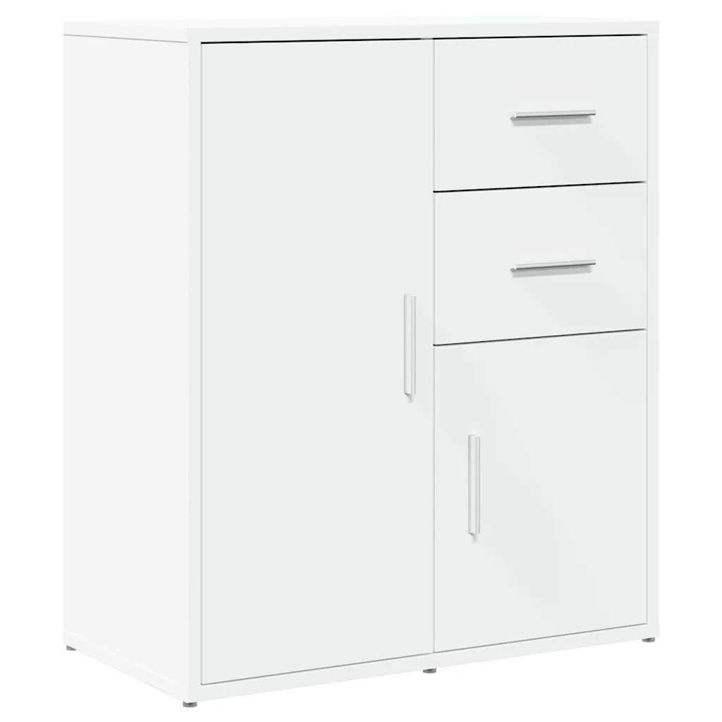 Robustes weißes Sideboard 60 x 31 x 70 cm aus Holzwerkstoff