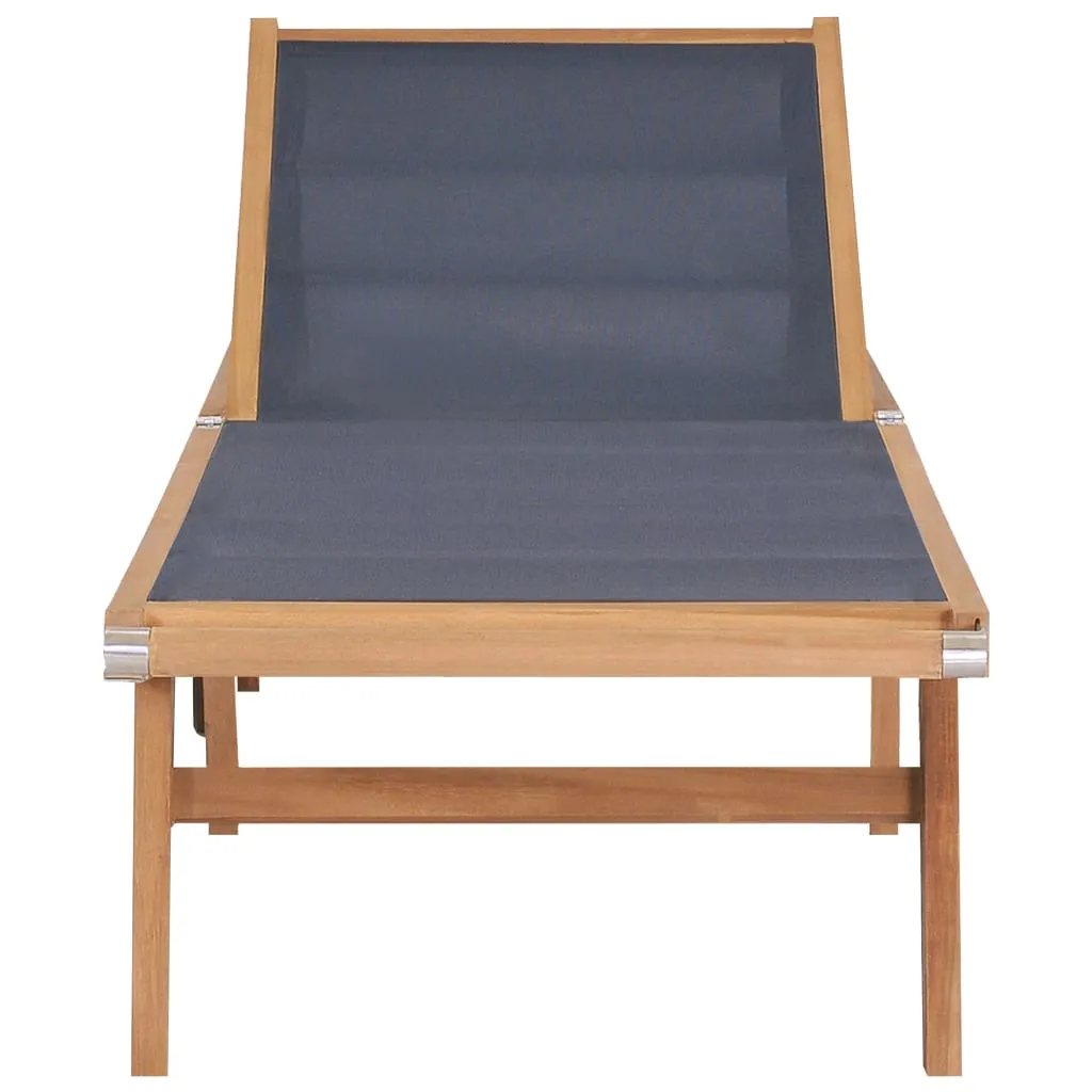 Verstellbare Sonnenliege aus Naturholz 206 x 60 x 35 cm