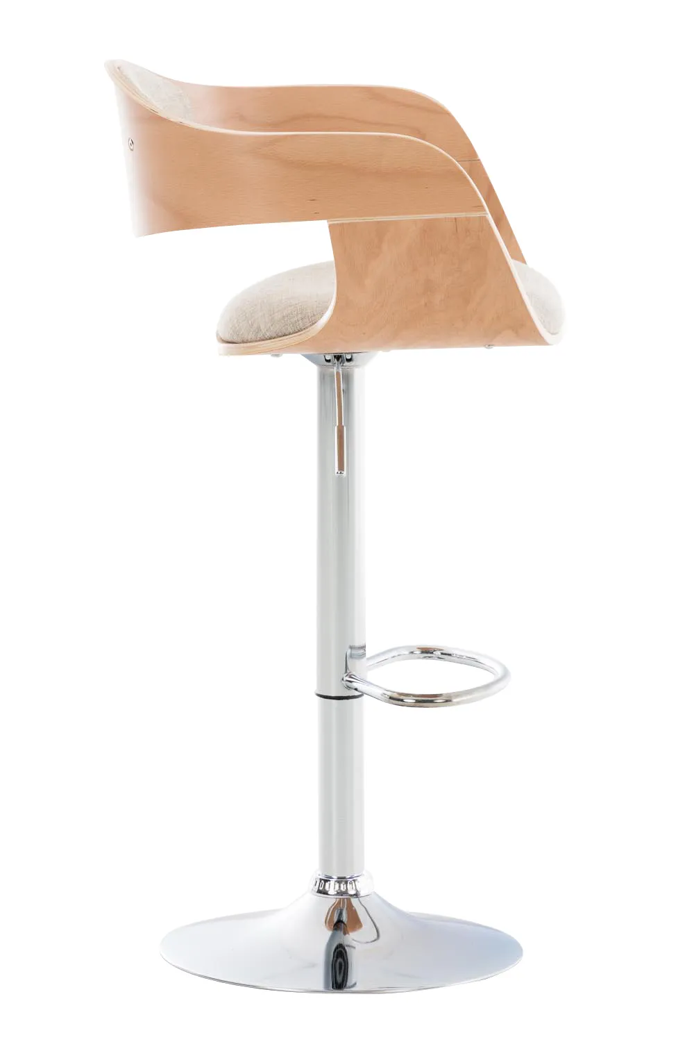 Barhocker Kingston 2er Set 88-102x50x48 cm natura/creme