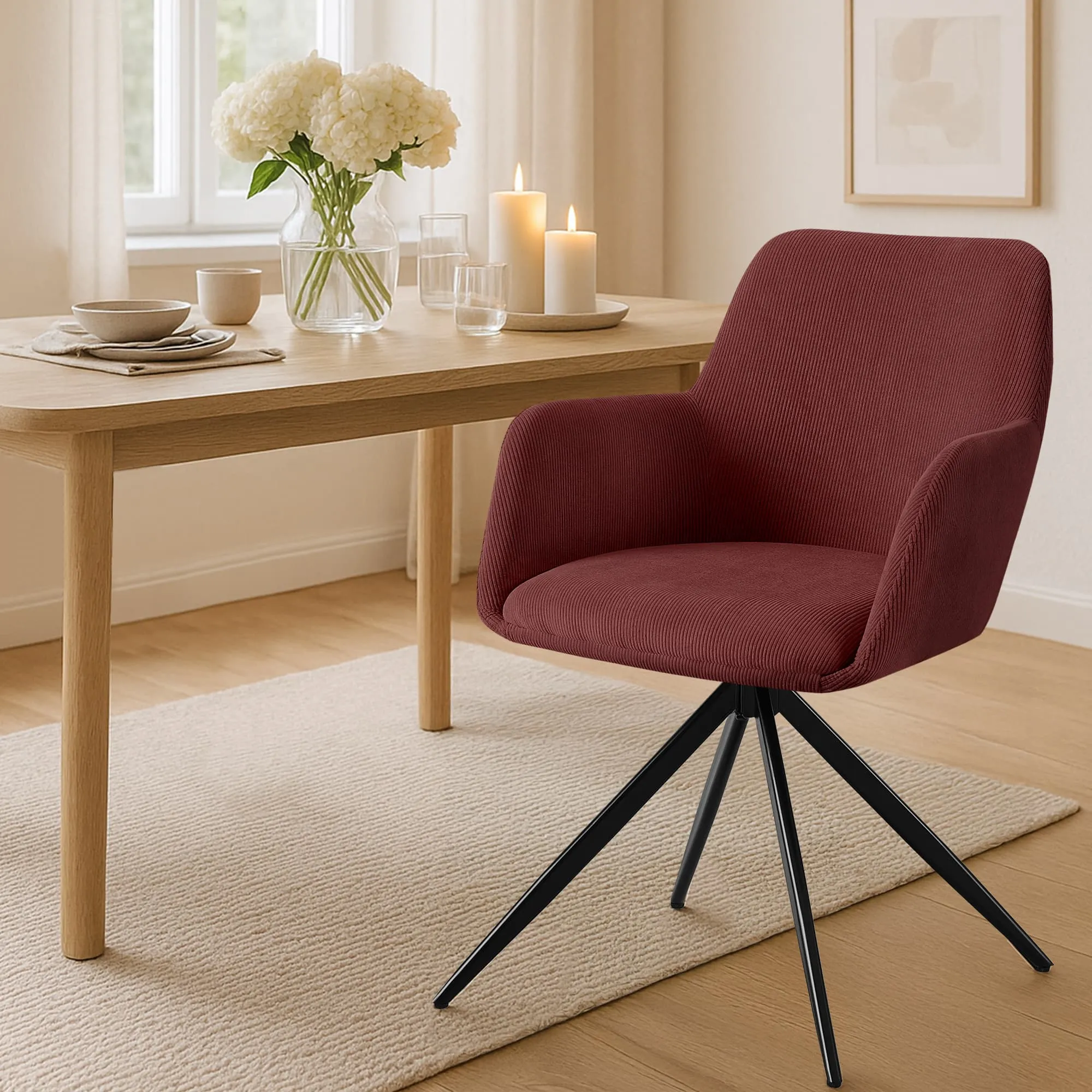 Esszimmerstuhl Olema 81x56x62 bordeauxrot