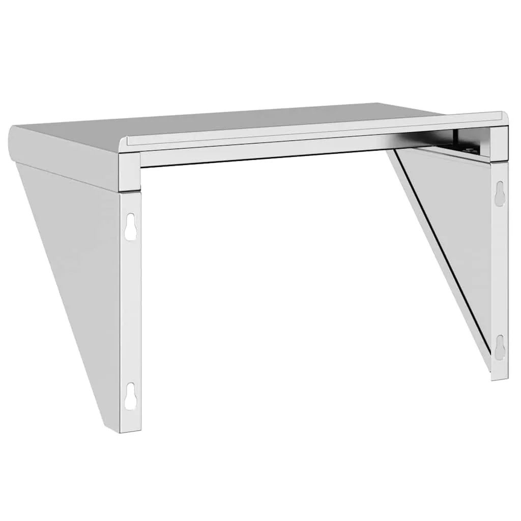 Wandregal Edelstahl 50 x 30 x 31 cm Silbern