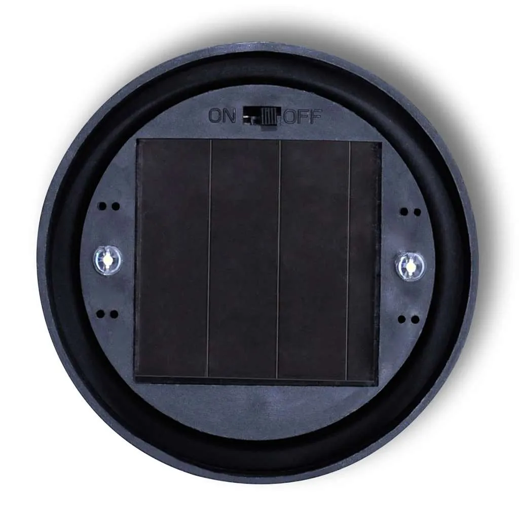 4-teilige LED-Solarleuchten, 36/47 cm, glänzend Weiß