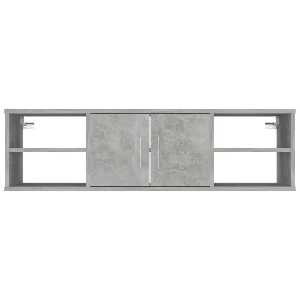Wandregal Betongrau 102 x 30 x 29 cm aus Holzwerkstoff