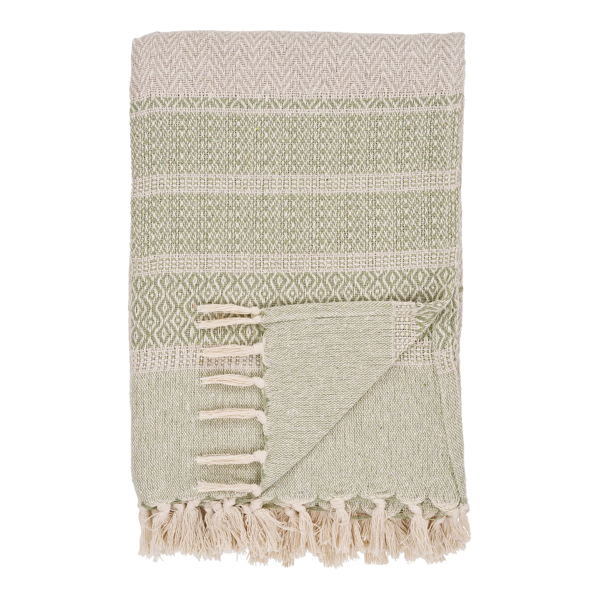 tinkaro Plaid Manisa 80% Baumwolle aus Recyclingmaterial / 20% Polyester Grün