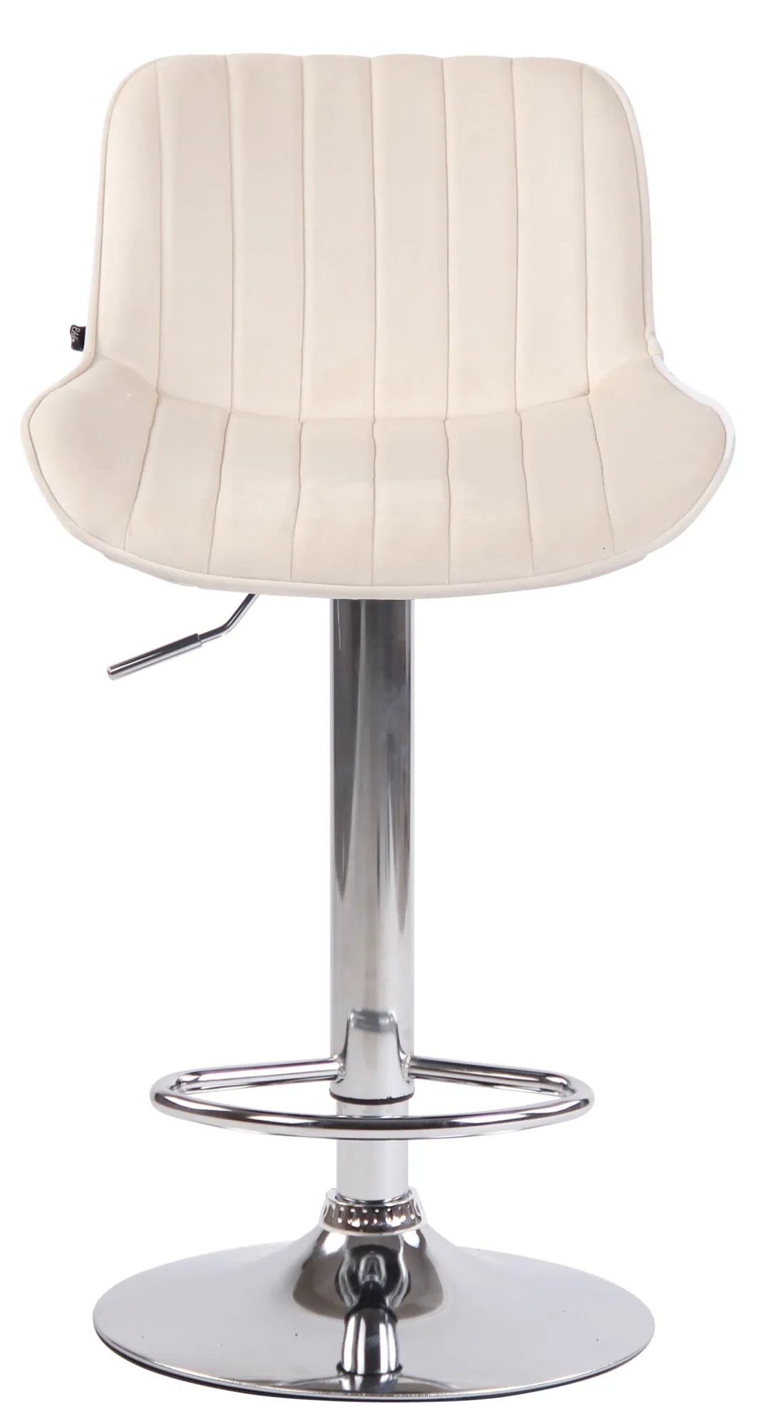 Barhocker Lentini Samt 86-108x50x50 cm creme