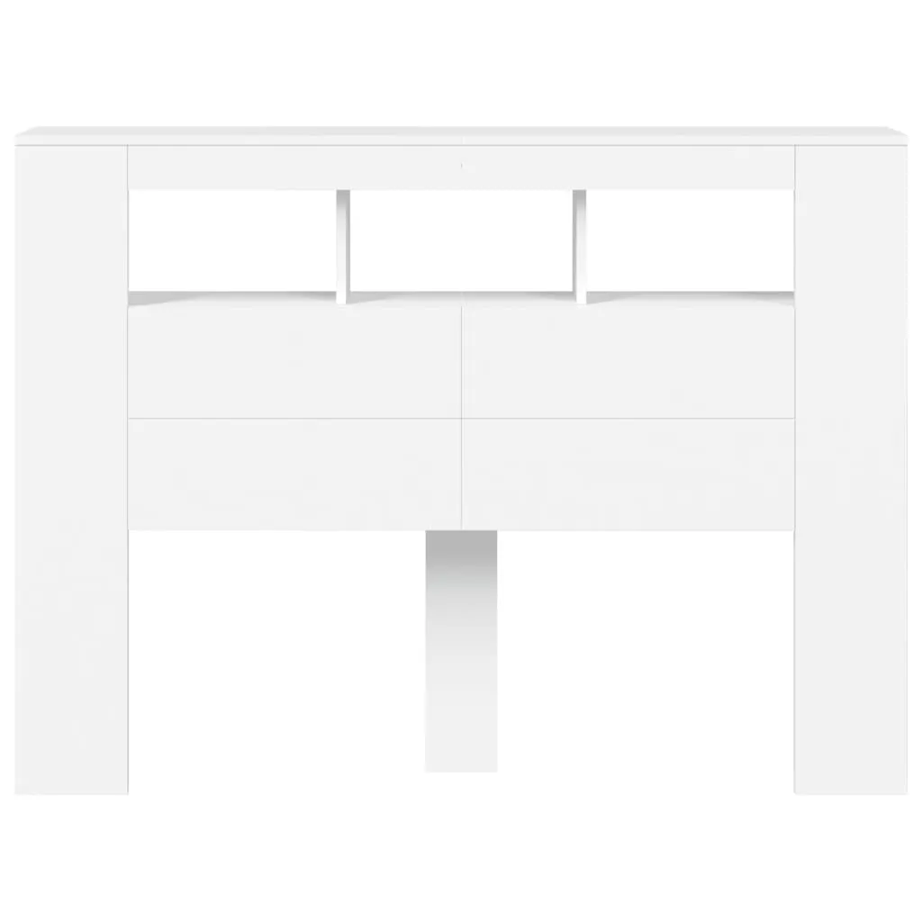 LED-Kopfteil Weiß 140x18,5x103,5 cm Holzwerkstoff