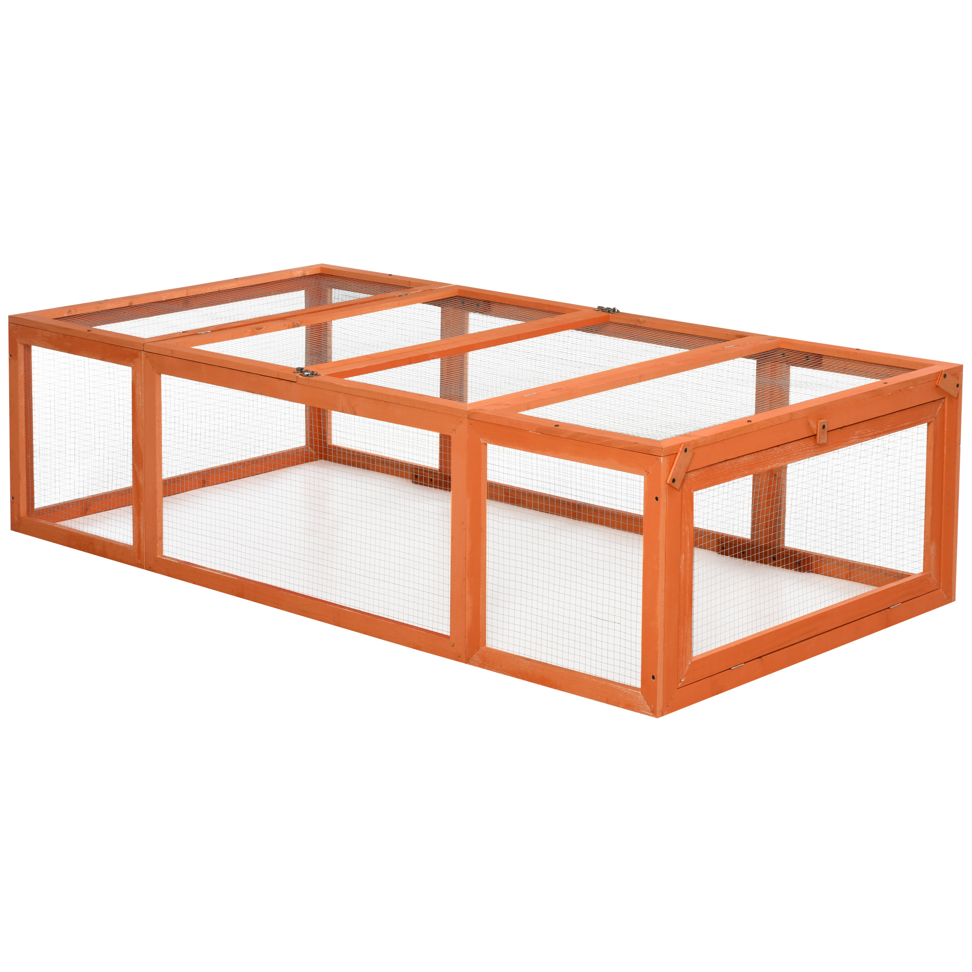 Winterfester Draußen-Hasenstall 180x90x48 cm Orange