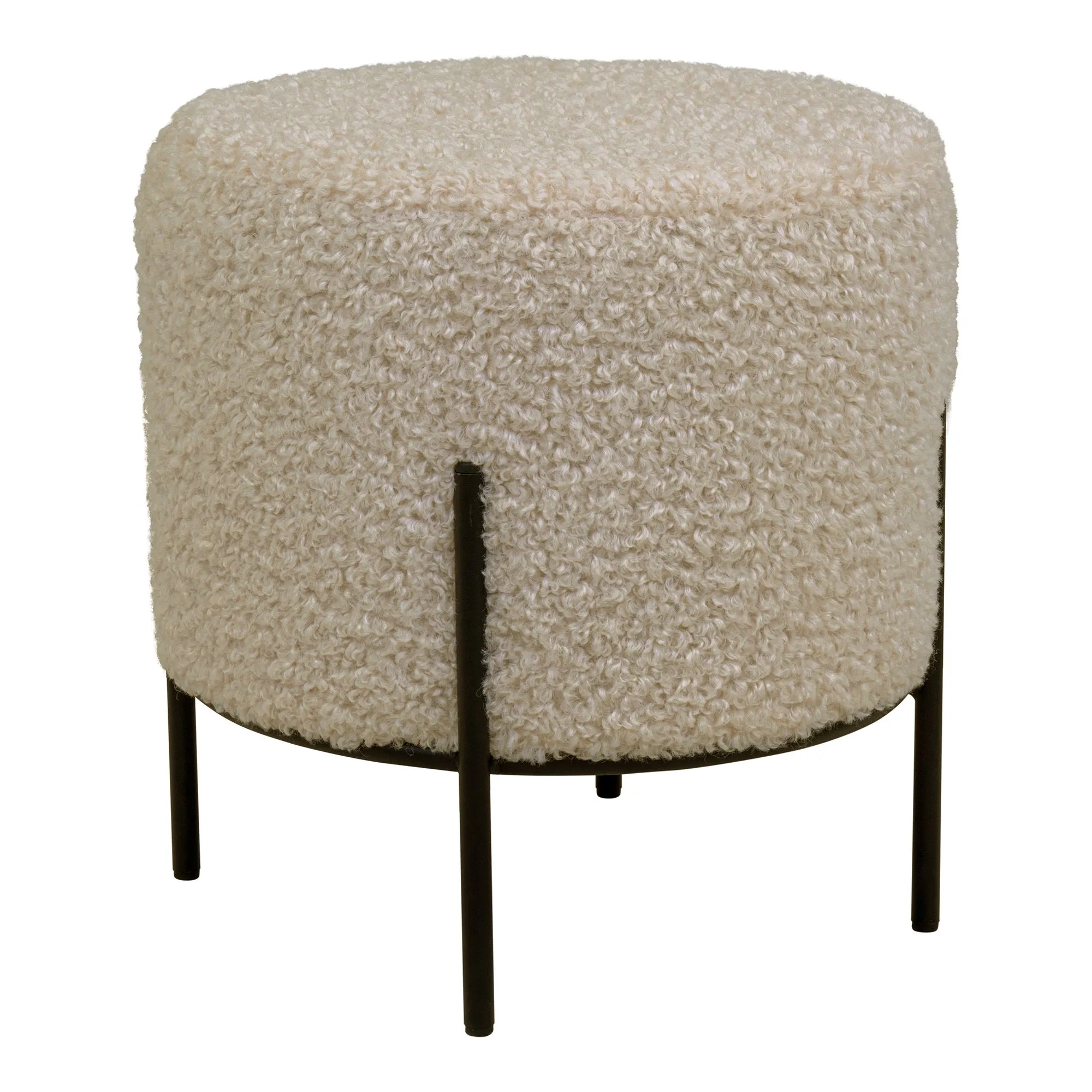tinkaro Pouf Alford 100% Polyester, Kiefernholz, Stahl Graubraun tinkaro Pouf Alford 100% Polyester, Kiefernholz, Stahl Graubraun