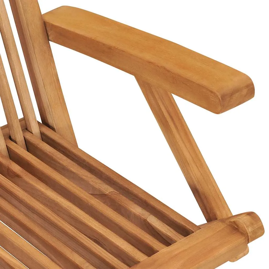 Klappstühle, 2 Stück, mit Armlehnen, Teakholz