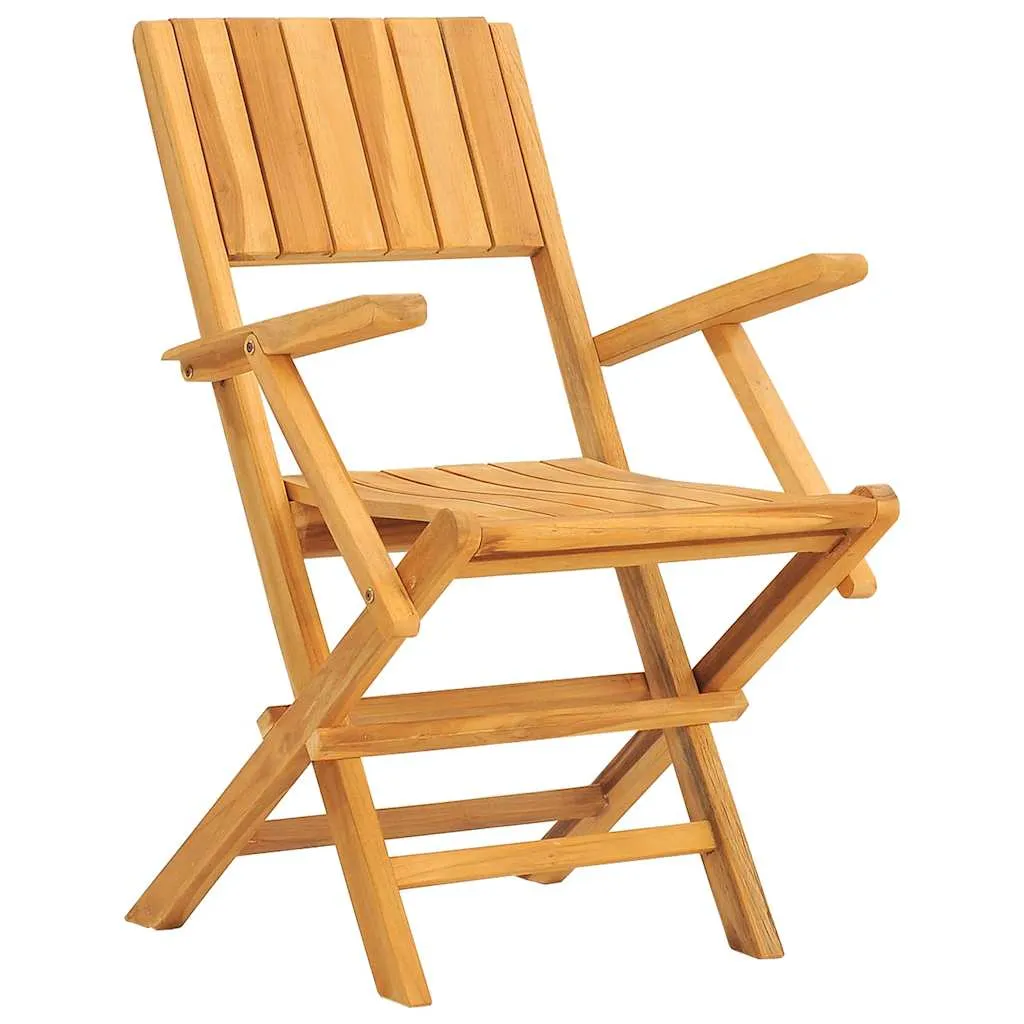 Klappbarer Gartenstuhl aus Naturholz 55 x 61 x 90 cm