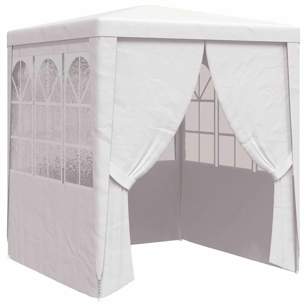 Party-Gartenzelt Weiß 2,5 x 2,5 x 2,4 m mit UV- und Wasserbeständigkeit
