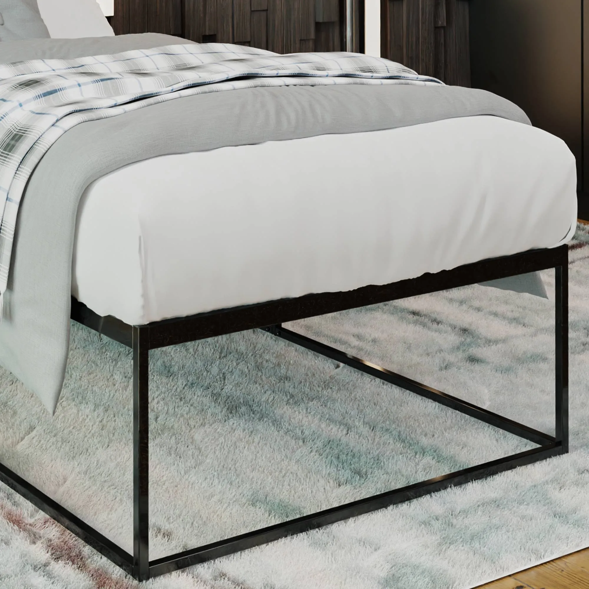 Metallbett Scala 105,5 x 205,5 x 46,5 cm schwarz