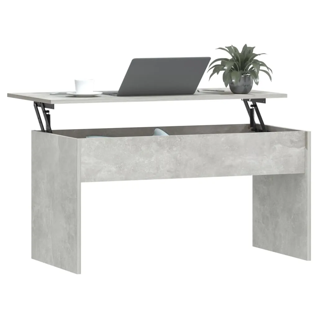 Höhenverstellbarer Couchtisch 102x50,5x52,5 cm in Betongrau