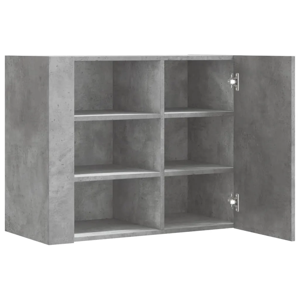 Wandschrank Betongrau 75 x 35 x 60 cm aus Holzwerkstoff