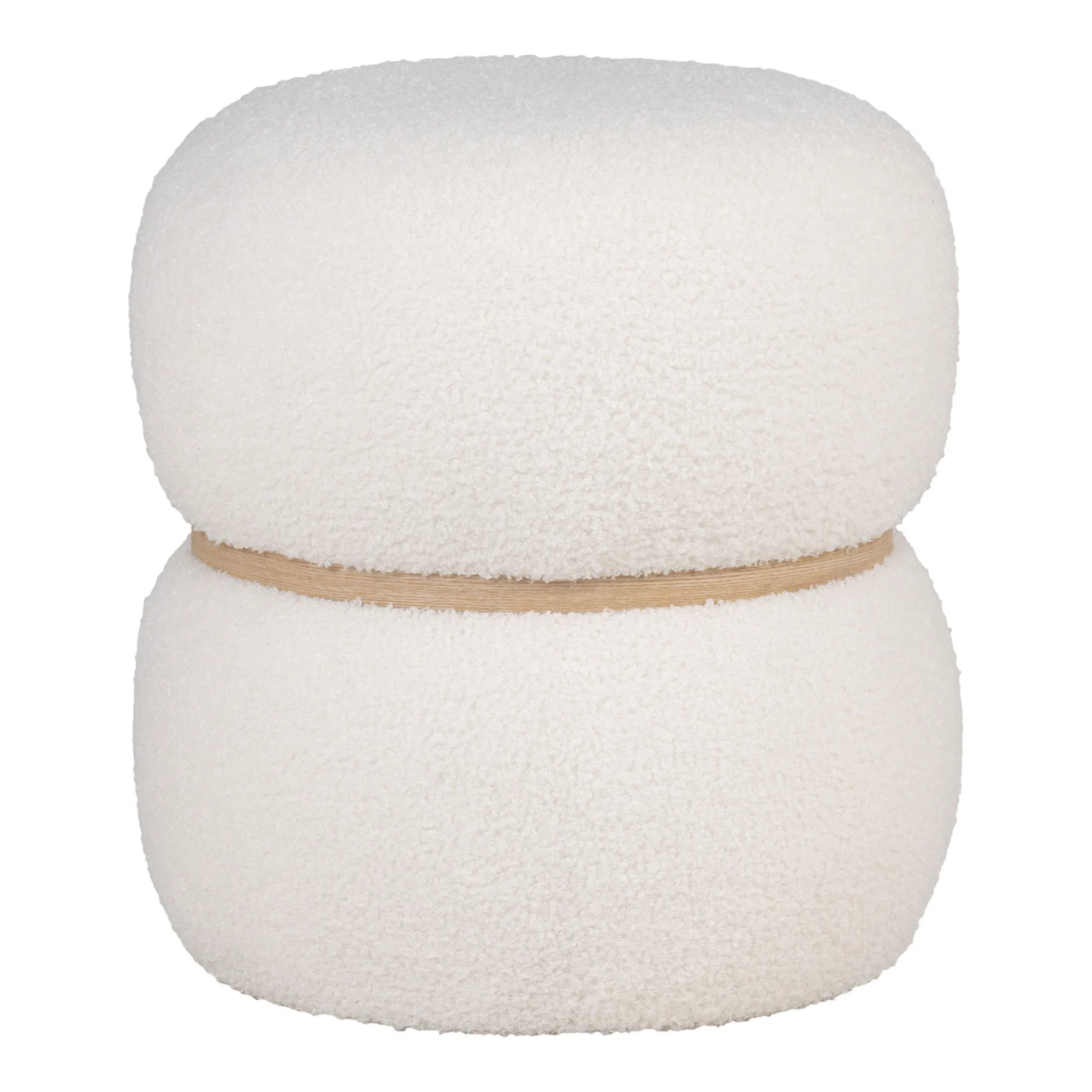 tinkaro Pouf Milford MDF, Kiefernholz, Schaumstoff, Polyester Weiß tinkaro Pouf Milford MDF, Kiefernholz, Schaumstoff, Polyester Weiß