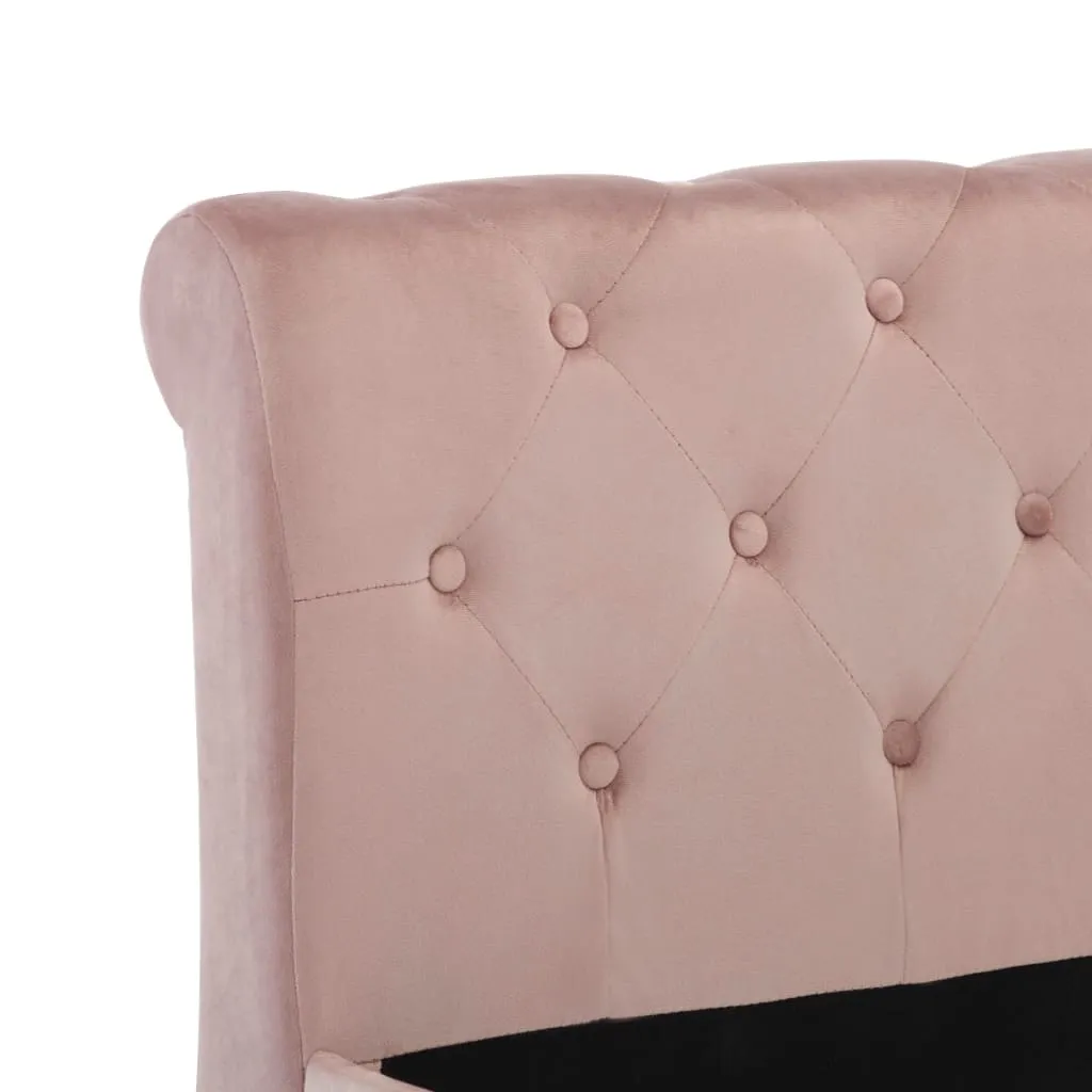 Elegantes Polsterbett Rosa 226 x 96,5 x 74 cm