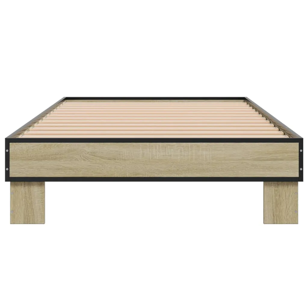 Bett Sonoma-Eiche 193 x 78 x 30 cm mit stabilen Holzbeinen