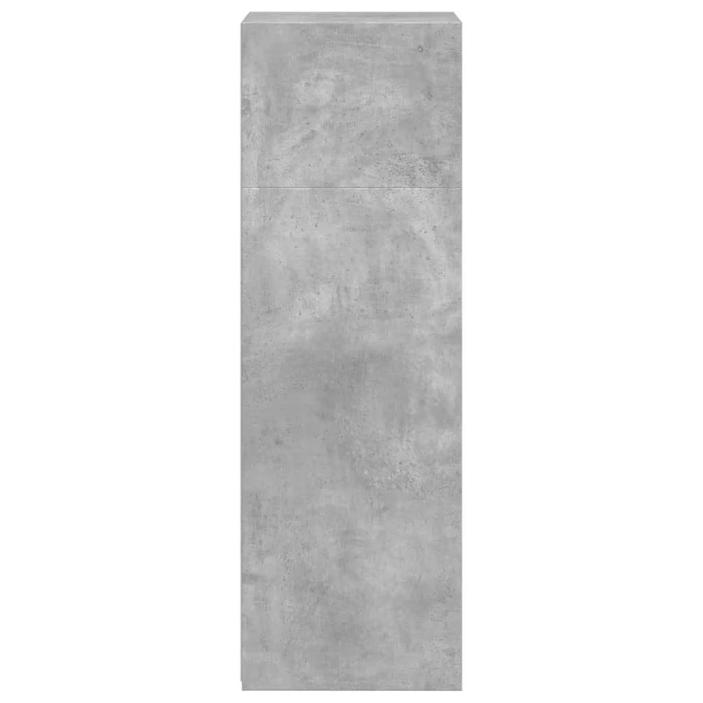 Klassisches Highboard Betongrau 45 x 41 x 124 cm aus Holzwerkstoff