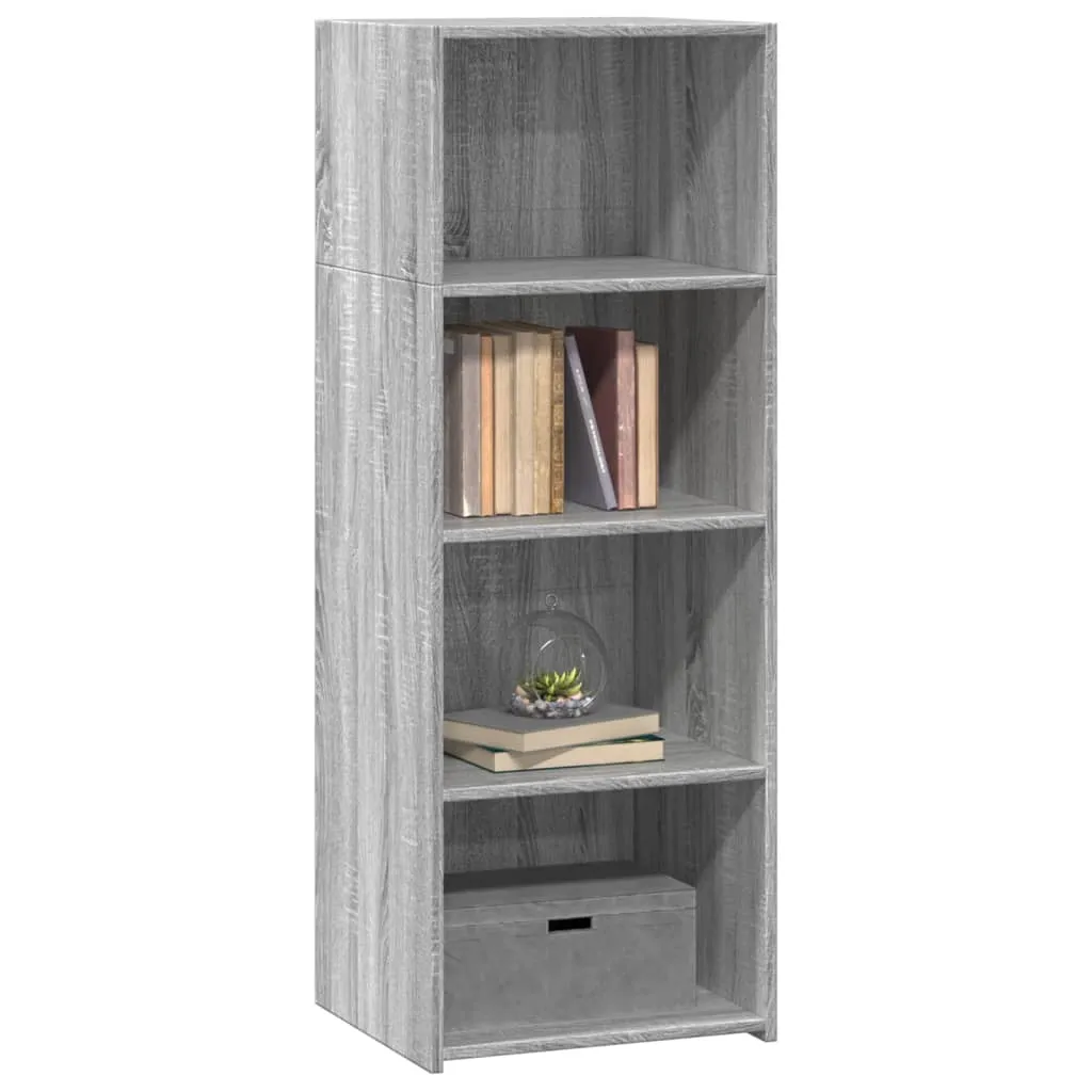 Klassisches Highboard 45 x 41 x 124 cm in Grau Sonoma aus Holzwerkstoff