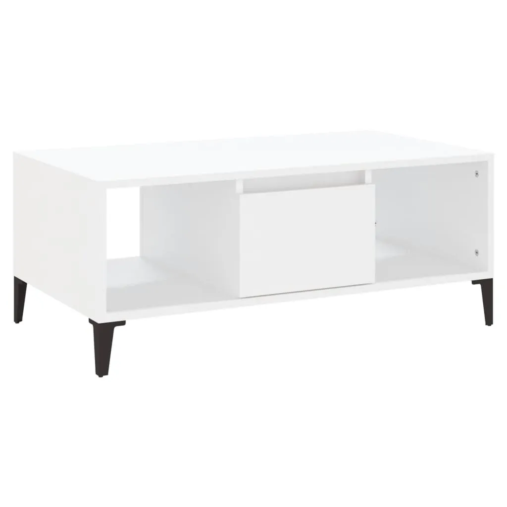 Couchtisch Weiß 90x50x36,5 cm Holzwerkstoff Couchtisch Weiß 90x50x36,5 cm Holzwerkstoff