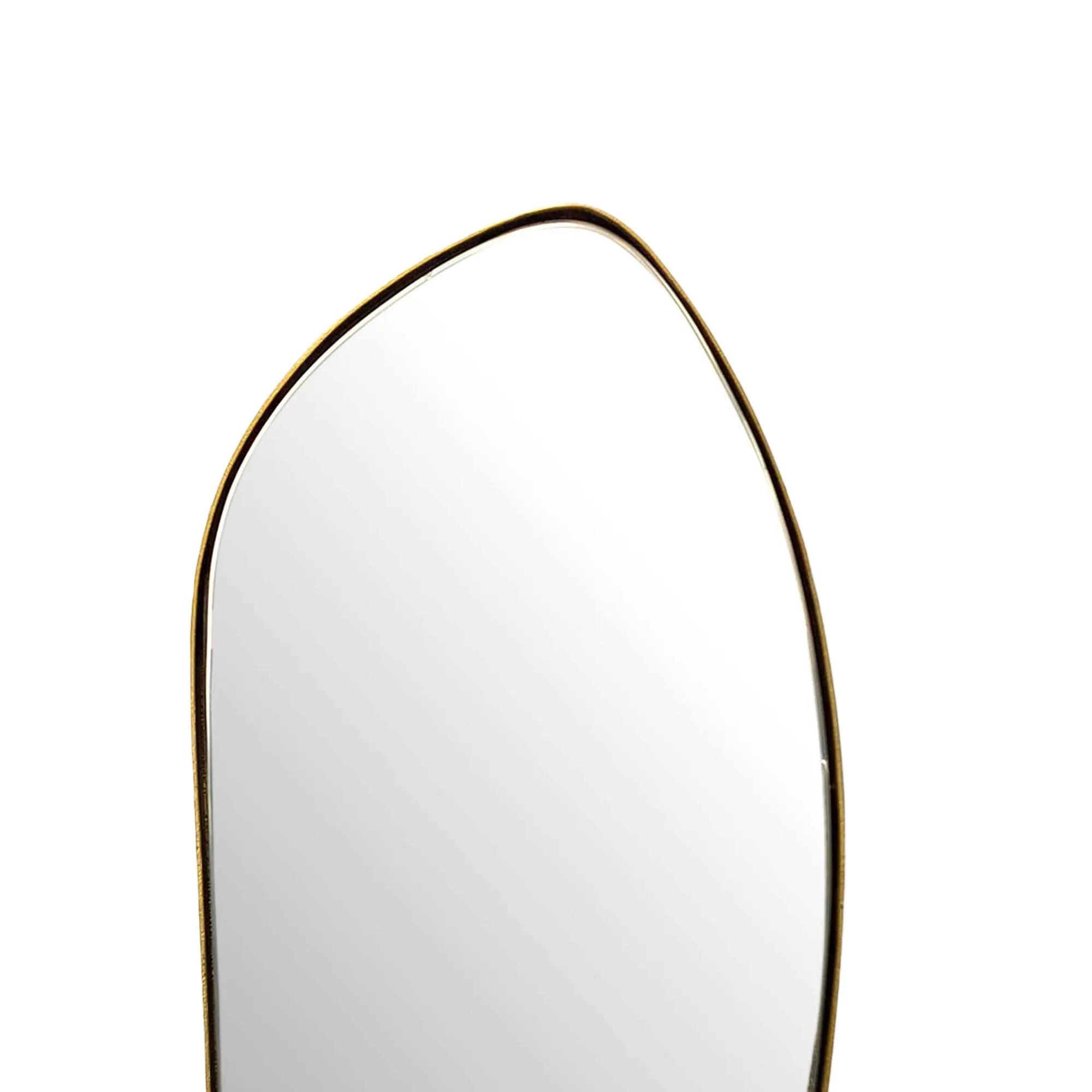 Wandspiegel Asymmetrisch 33x90 cm Metall Design Hängespiegel Gold