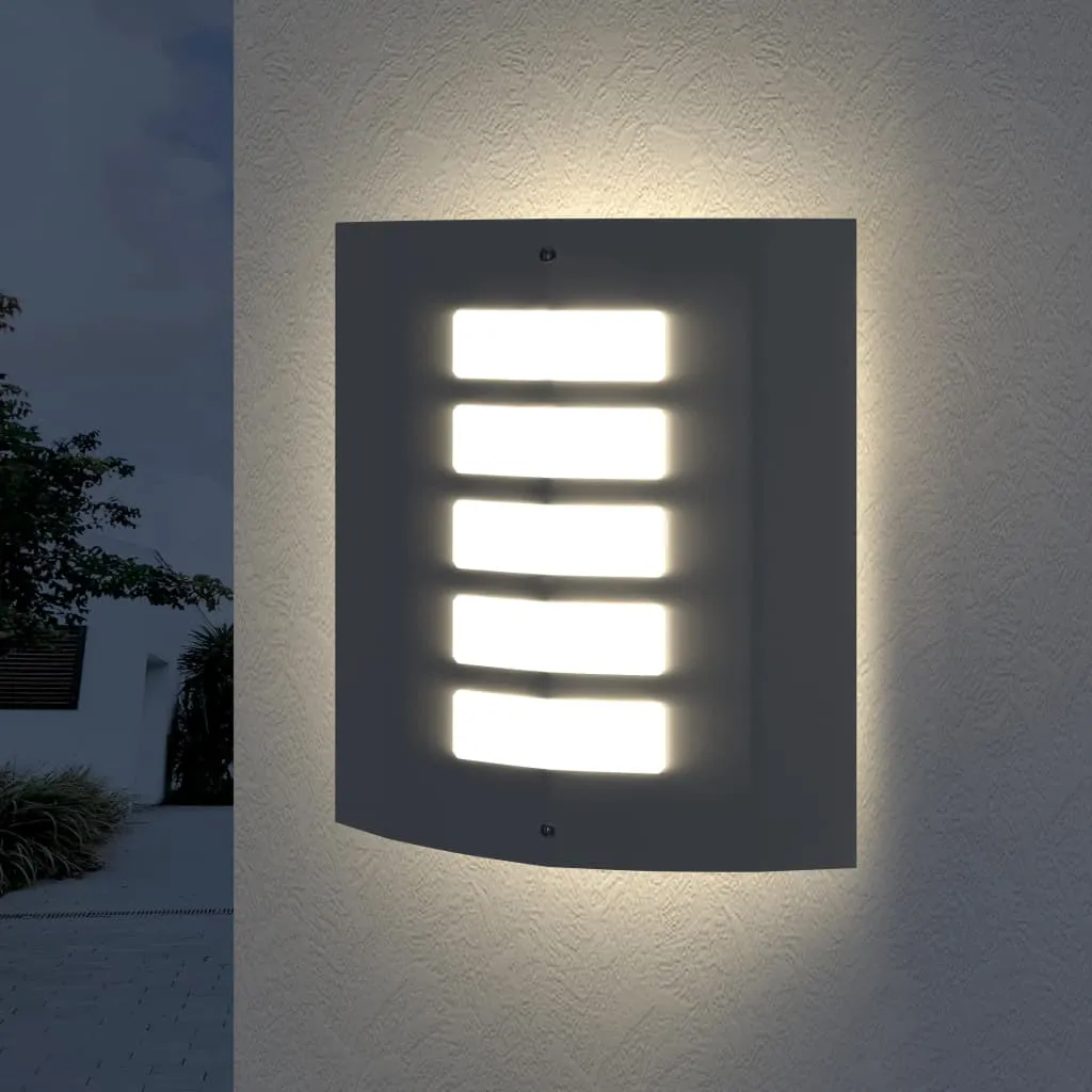 Wandleuchte aus rostfreiem Stahl, 22x30 cm, mattes Licht