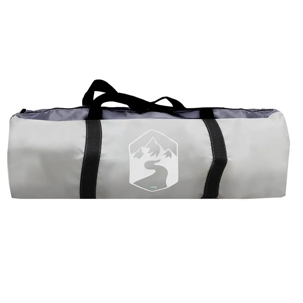Wasserdichtes Poolzelt 618x532x246 cm Grau mit Abnehmbarem Überzelt