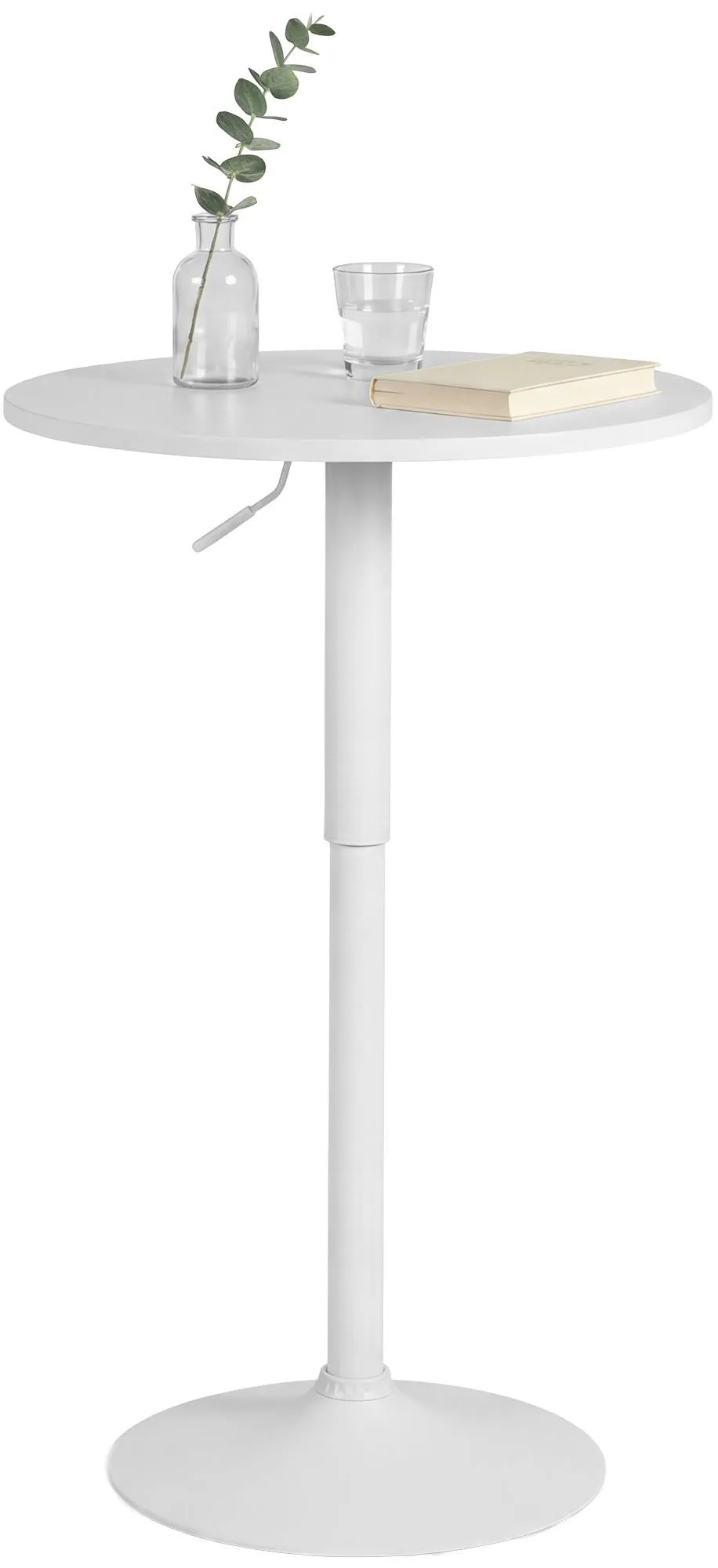 Stehtisch Lamoni 60x60x85 cm weiß/weiß Massivholz