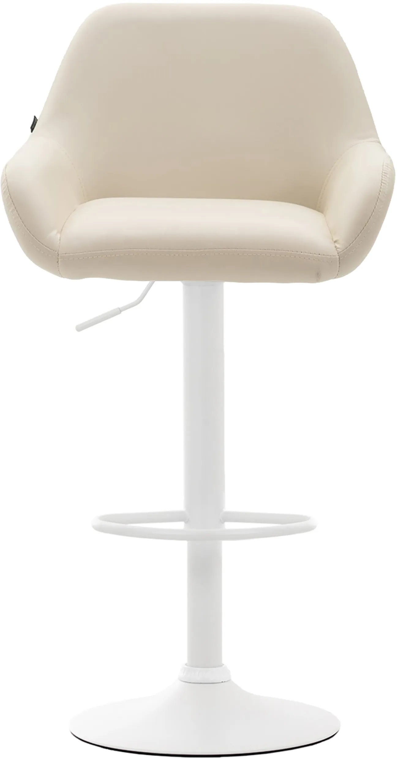Barhocker Braga Kunstleder 89-109x51x52 cm creme