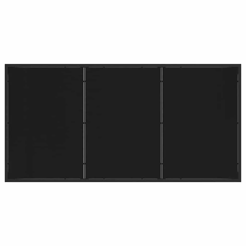 Garten-Dinette-Set 4 Sitzplätze Grau mit Echtholz Armlehnen und Pulverbeschichtung