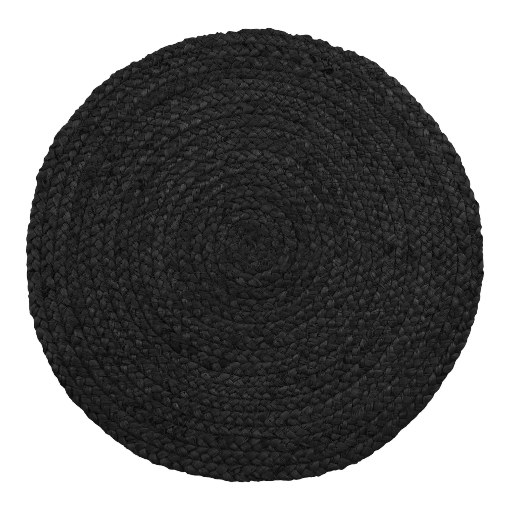 tinkaro Platzset Bombay geflochtene Jute ø38 cm Dunkelgrau 4er-Set
