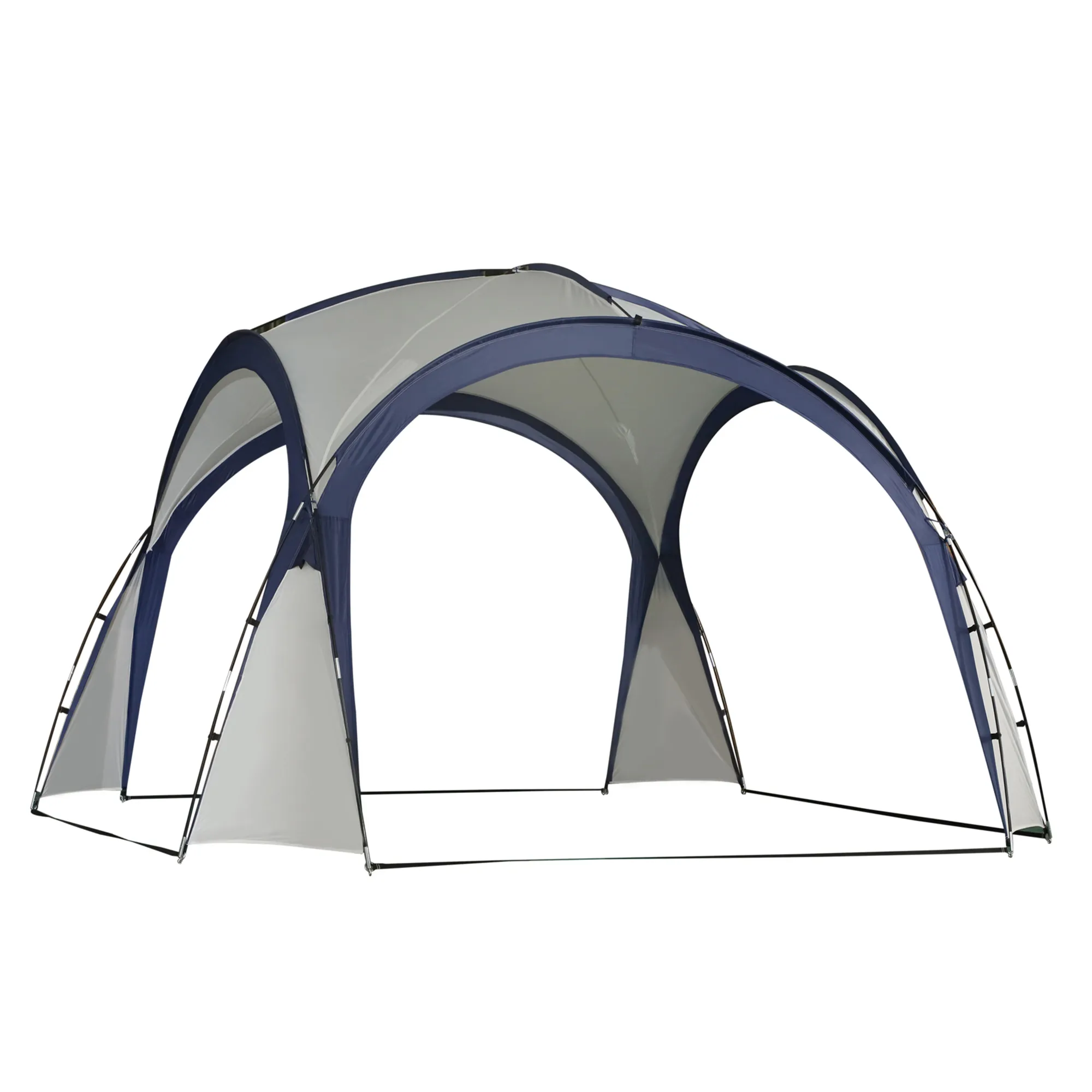 Event-Shelter 350x350 cm in Cremeweiß für Garten und Terrasse