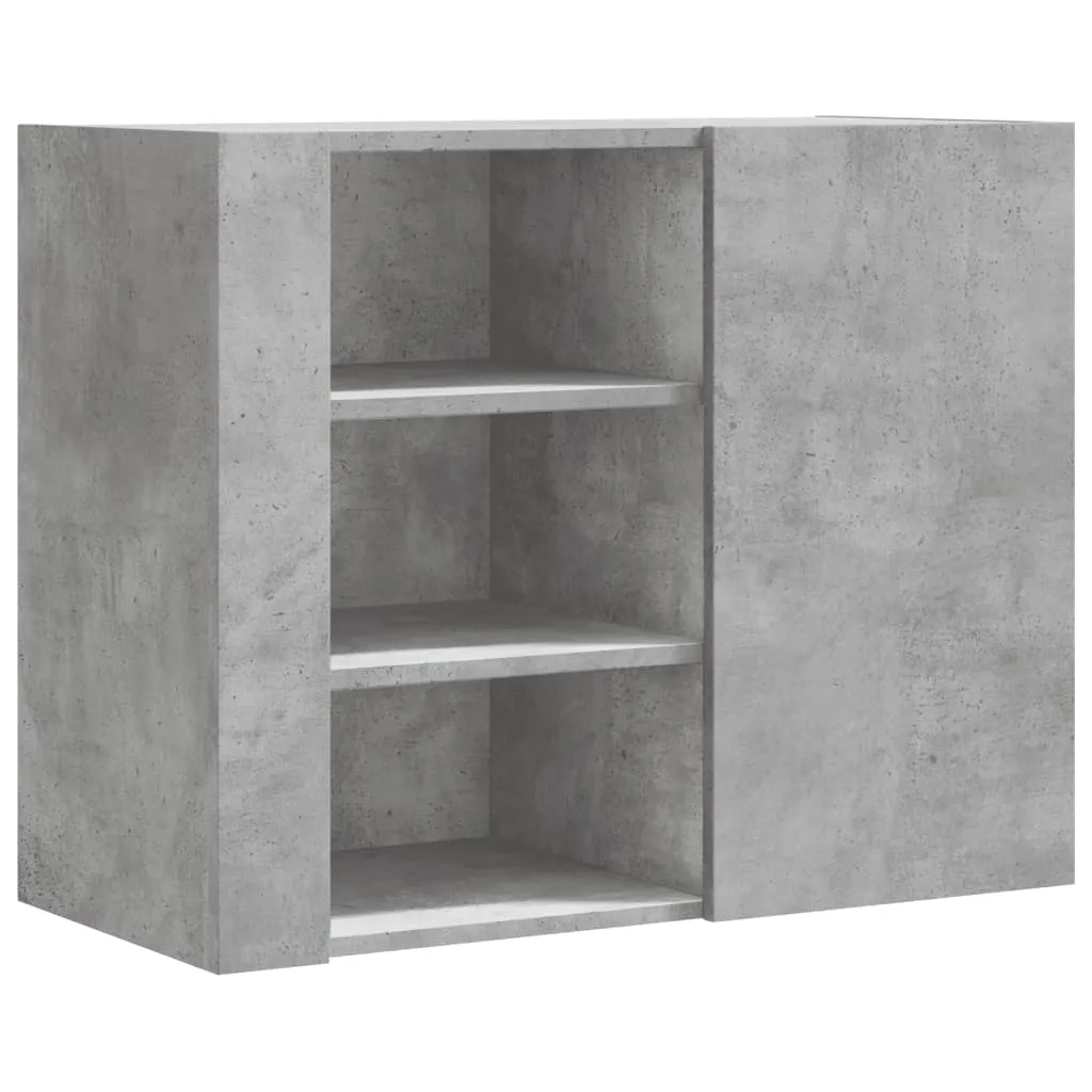 Wandschrank Betongrau 75 x 35 x 60 cm aus Holzwerkstoff