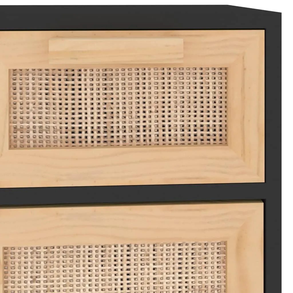 Praktisches Sideboard Schwarz 60 x 30 x 75 cm