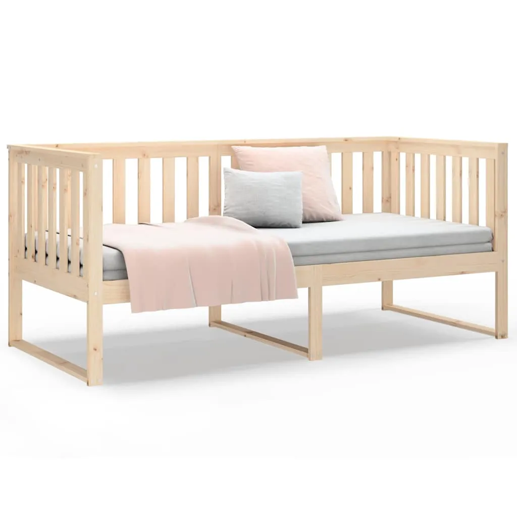 Tagesbett aus massivem Kiefernholz 207x106x90 cm natur